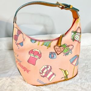Dooney & Bourke Y2K Miami Beach Bag.Rainbow Zipper. Vachetta leather.